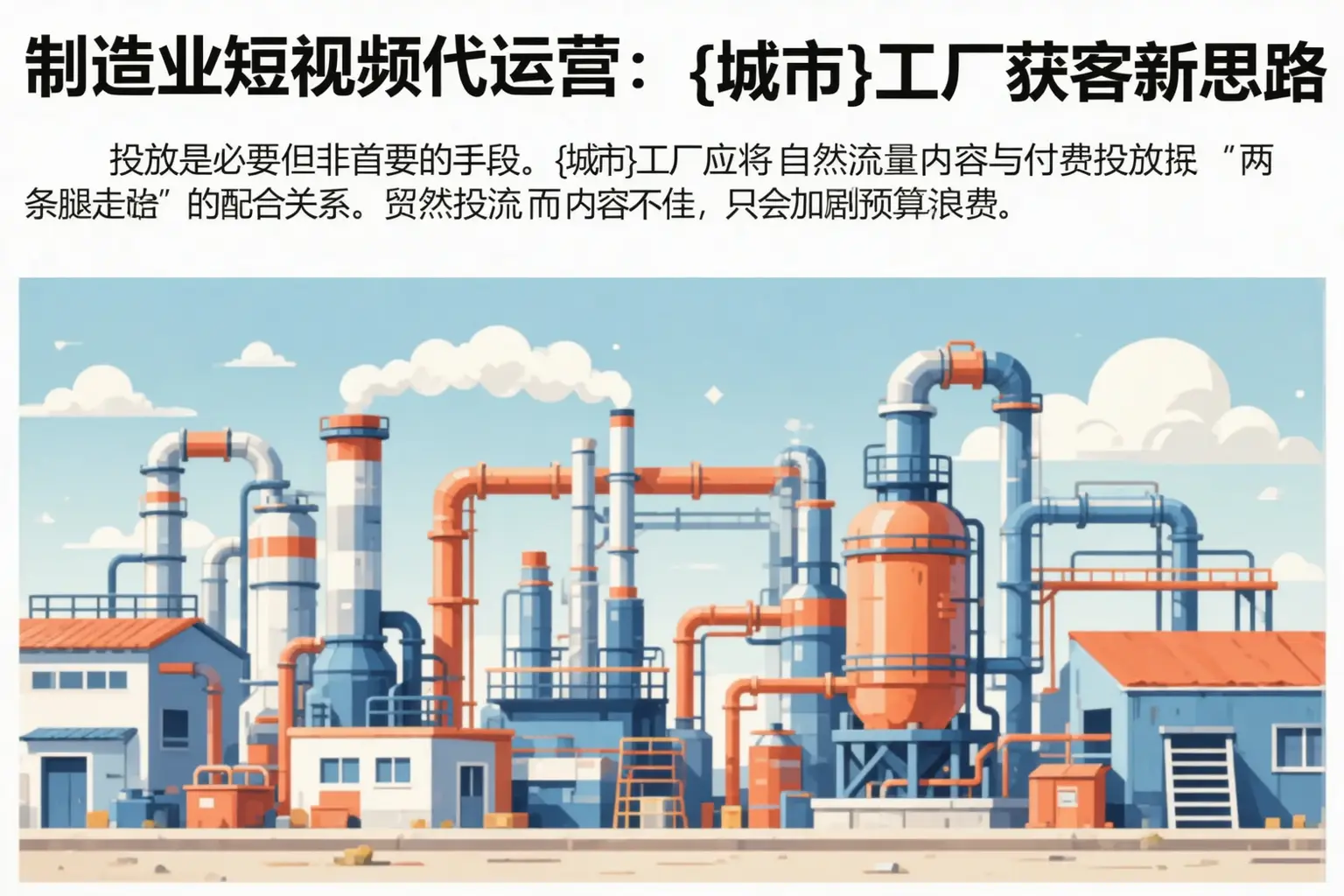 制造业短视频代运营：白塔工厂获客新思路